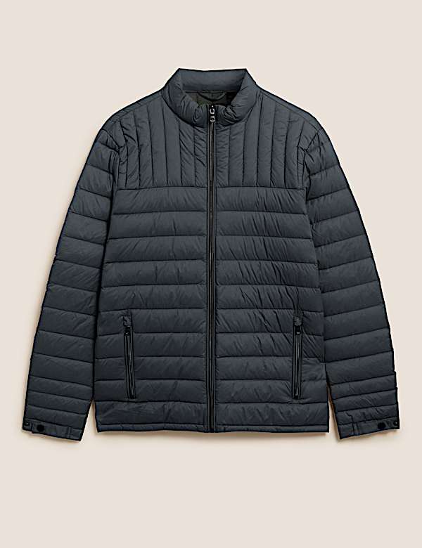 Pure Polyamide Plain High Neck Jacket
