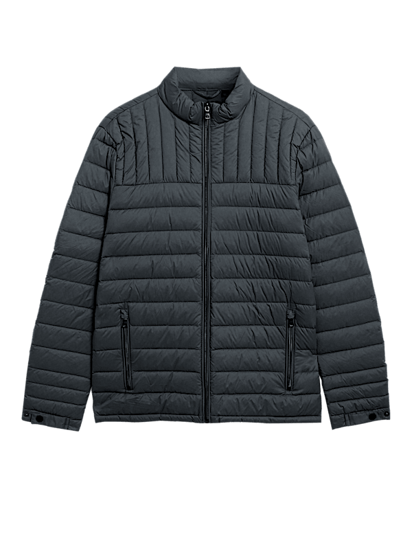 Pure Polyamide Plain High Neck Jacket