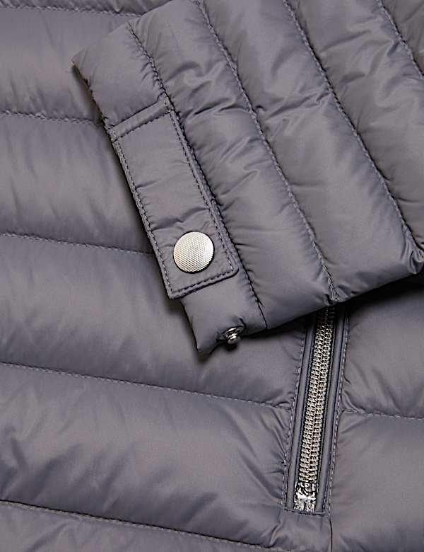 Pure Polyamide Plain High Neck Jacket