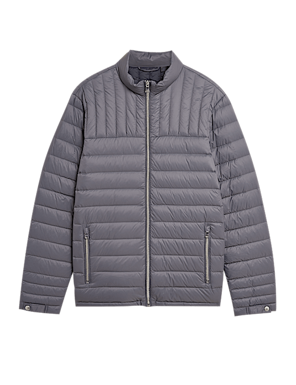 Pure Polyamide Plain High Neck Jacket