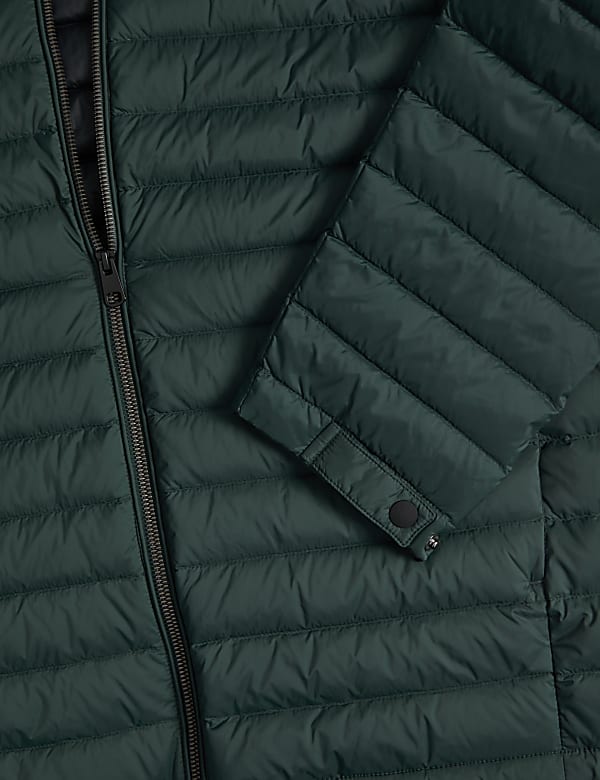 Zip Up Solid Puffed Jacket