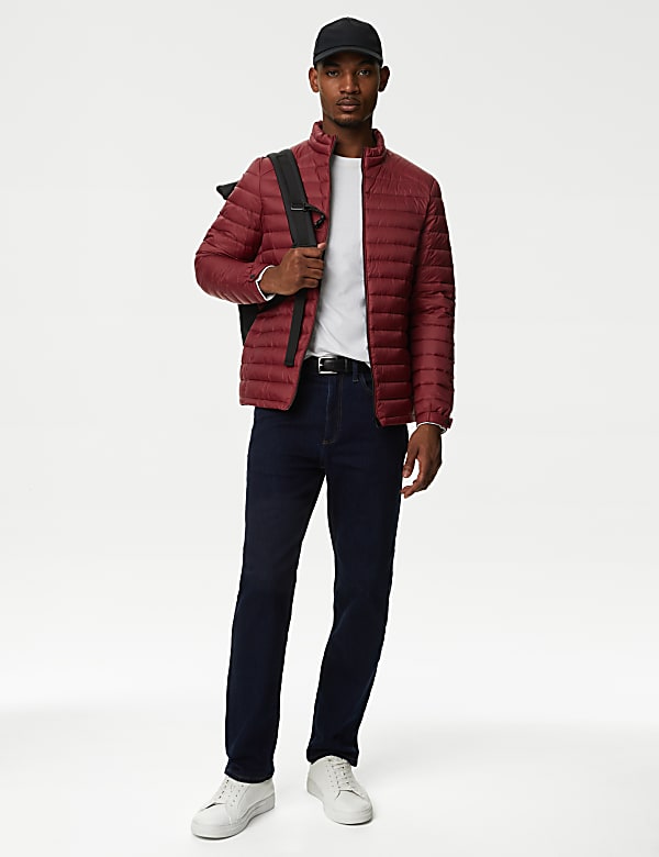 Zip Up Solid Puffed Jacket