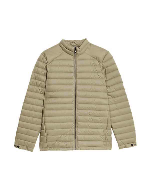Zip Up Solid Puffed Jacket