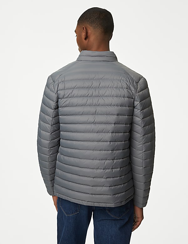 Zip Up Solid Puffed Jacket