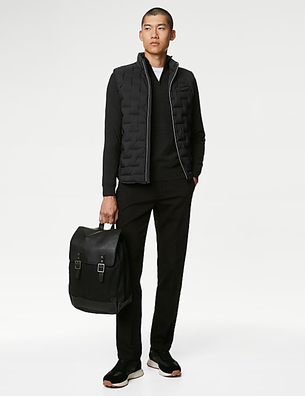 Feather and Down Padded Gilet with Stormwear BLACK Gilets M S JE