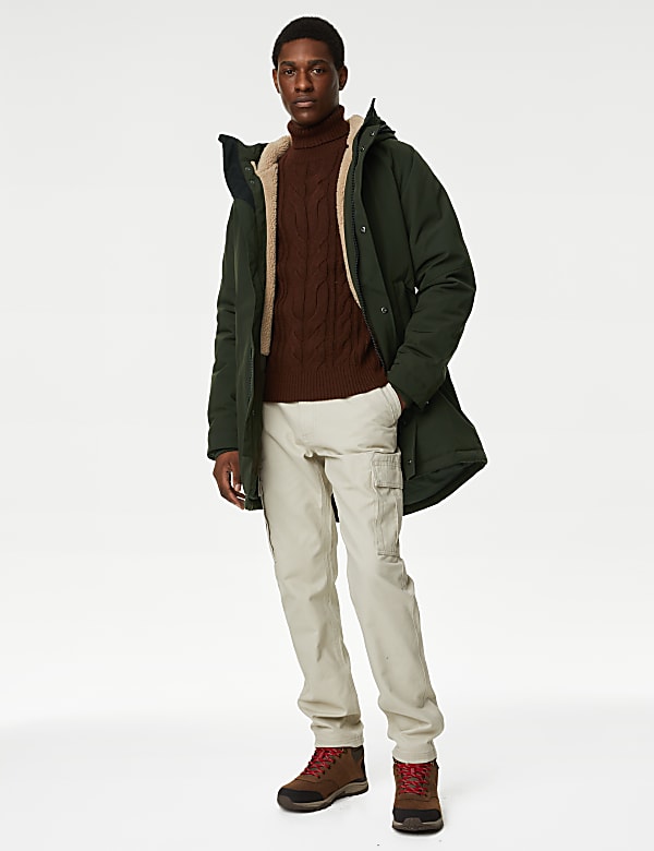 Borg lined parka womens clearance
