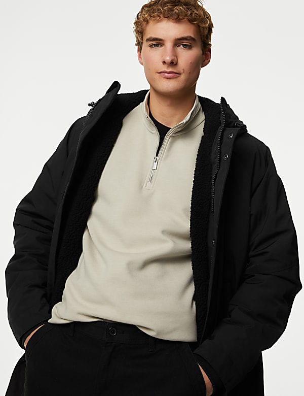 Borg Lined Parka Jacket with Stormwear&trade;