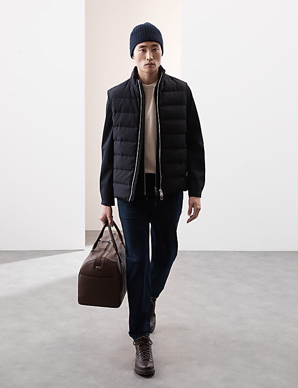 Feather and Down Gilet with Stormwear DARK NAVY Coats M S HU