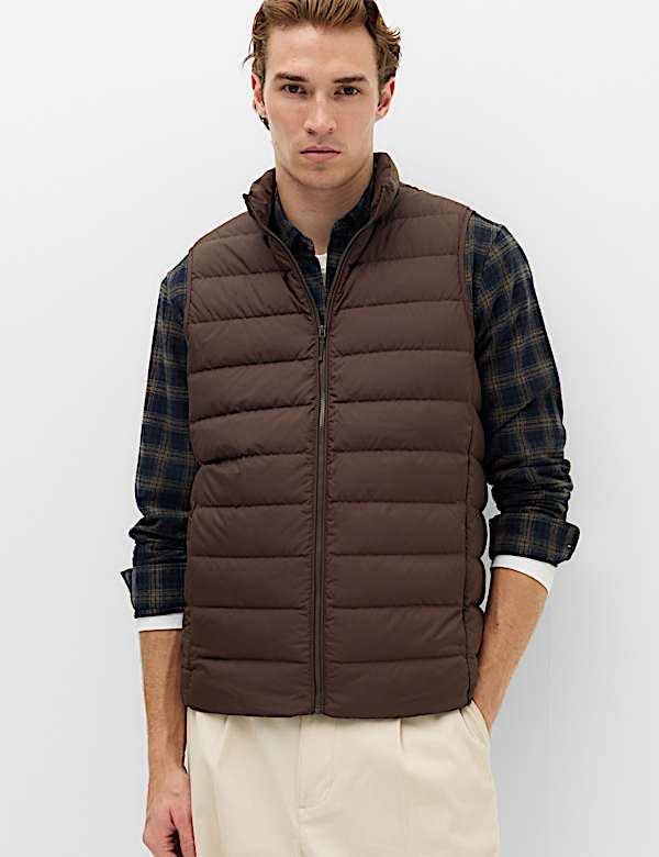 Feather and Down Padded Lightweight Gilet