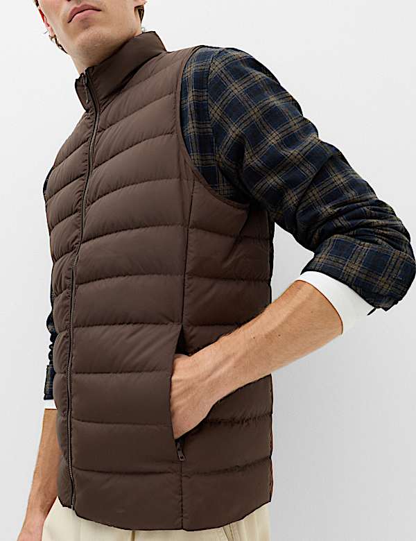 Feather and Down Padded Lightweight Gilet