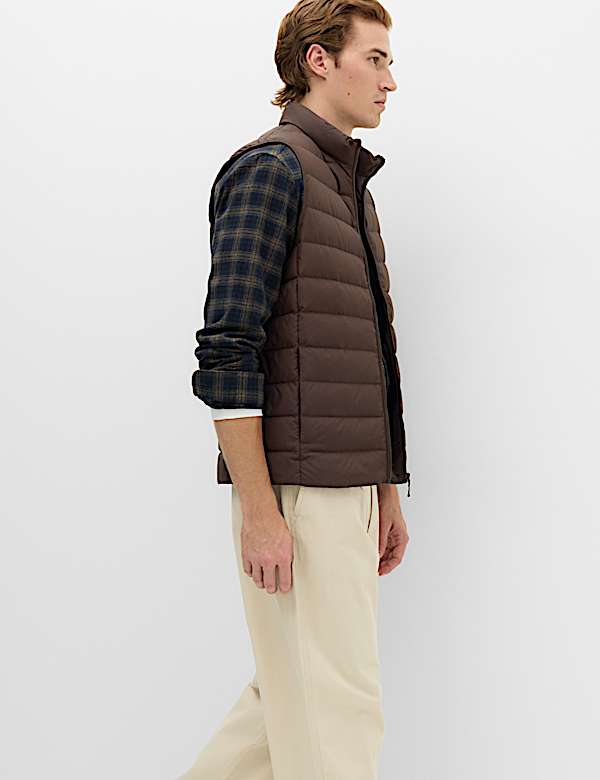 Feather and Down Padded Lightweight Gilet