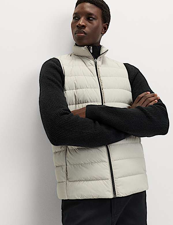 Feather and Down Padded Lightweight Gilet - HU