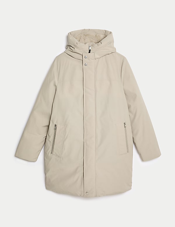 Feather and Down Hooded Puffer Jacket - AL