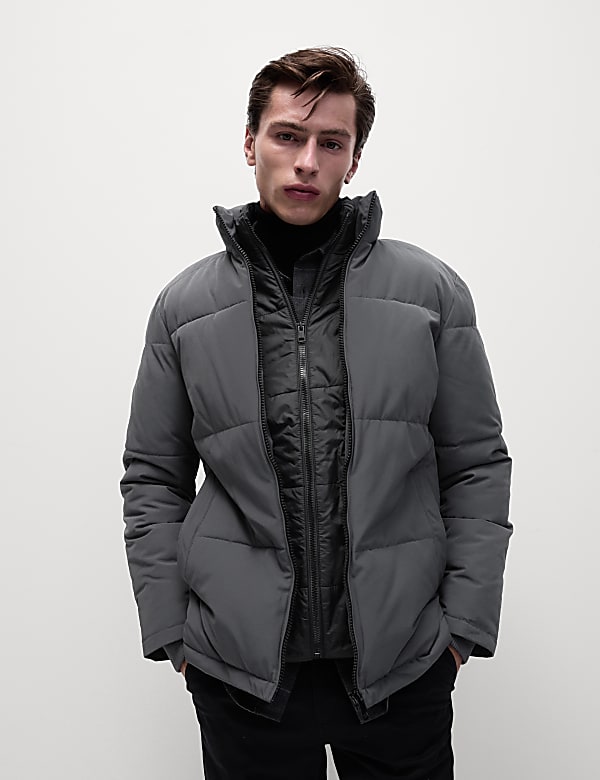 Double Collar Puffer Jacket with Thermowarmth™