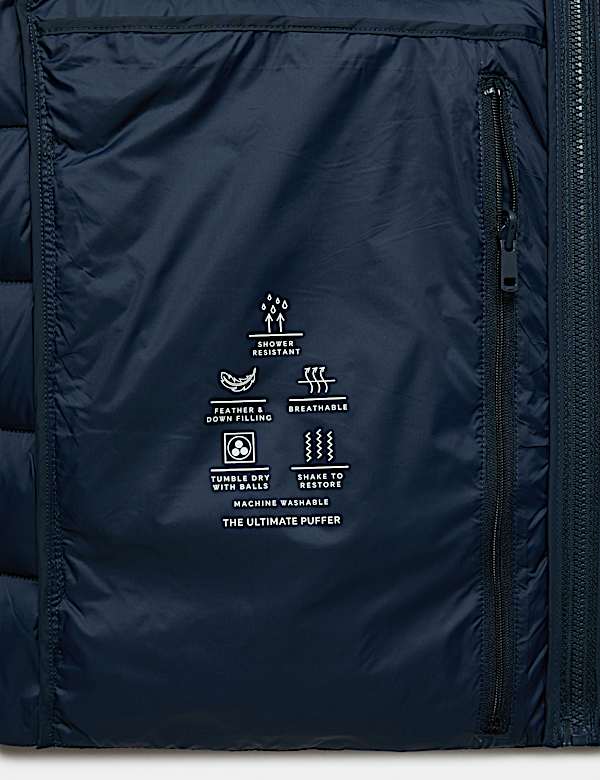 Feather and Down Packaway Puffer Jacket