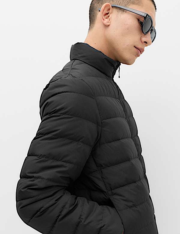 Feather and Down Packaway Puffer Jacket - GR