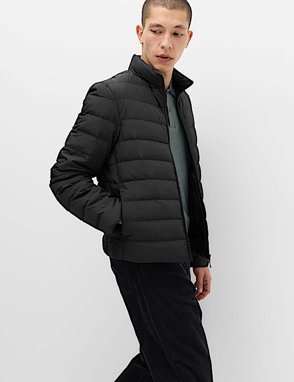 Feather and Down Packaway Puffer Jacket - GR
