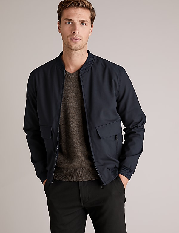 Buy Smart Bomber Jacket with Stormwear at Marks Spencer