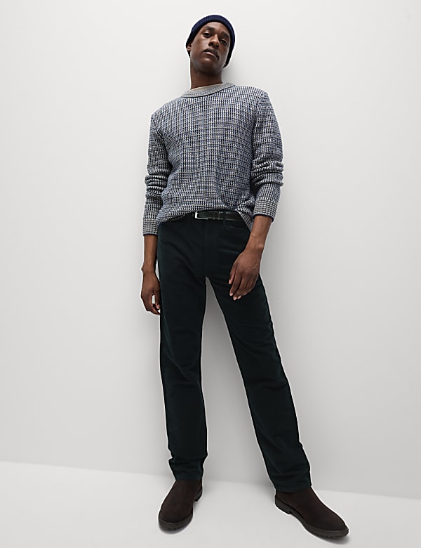 Regular Fit Italian Moleskin 5 Pocket Trousers