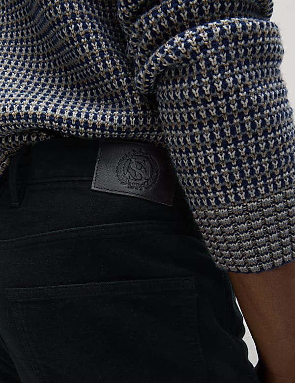 Regular Fit Italian Moleskin 5 Pocket Trousers
