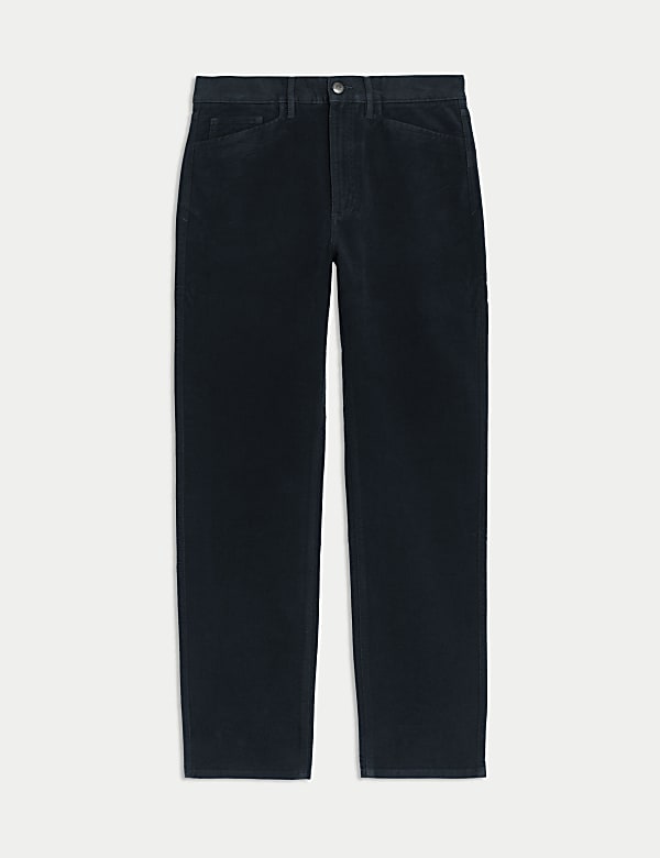 Straight Fit Italian Moleskin 5 Pocket Trousers - SE