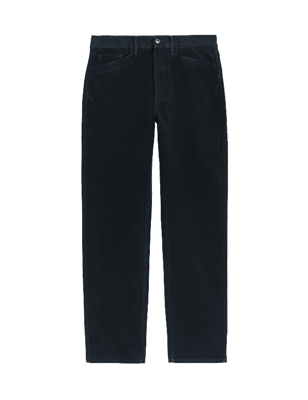 Regular Fit Italian Moleskin 5 Pocket Trousers