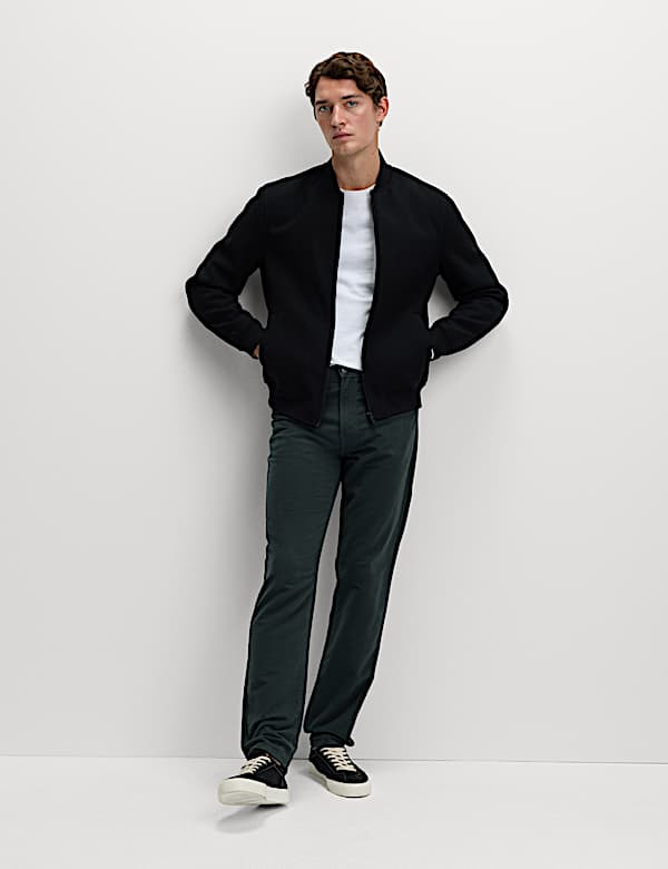 Straight Fit Italian Moleskin 5 Pocket Trousers - FR