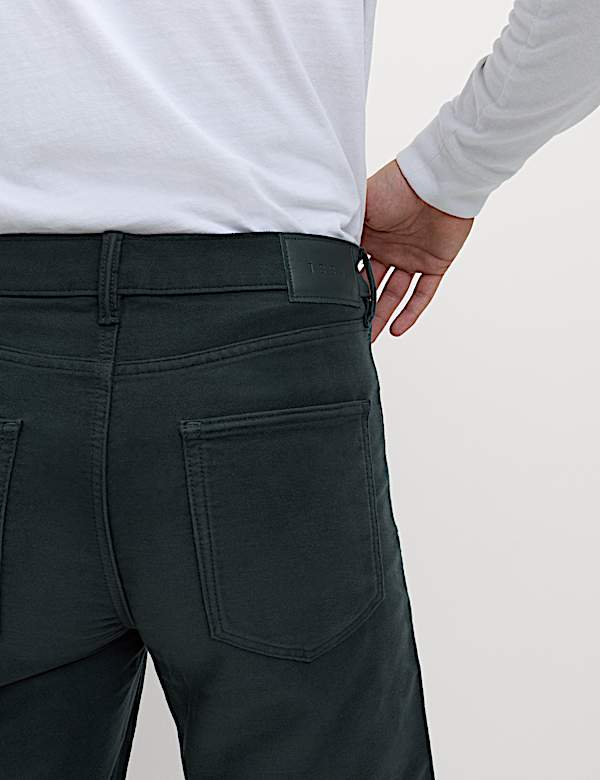 Straight Fit Italian Moleskin 5 Pocket Trousers - FR