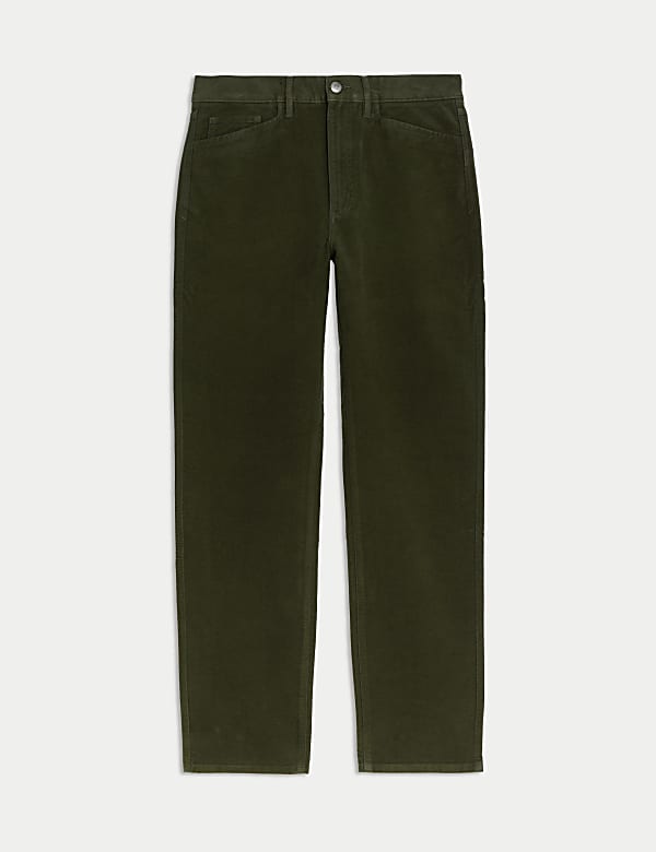 Regular Fit Italian Moleskin 5 Pocket Trousers