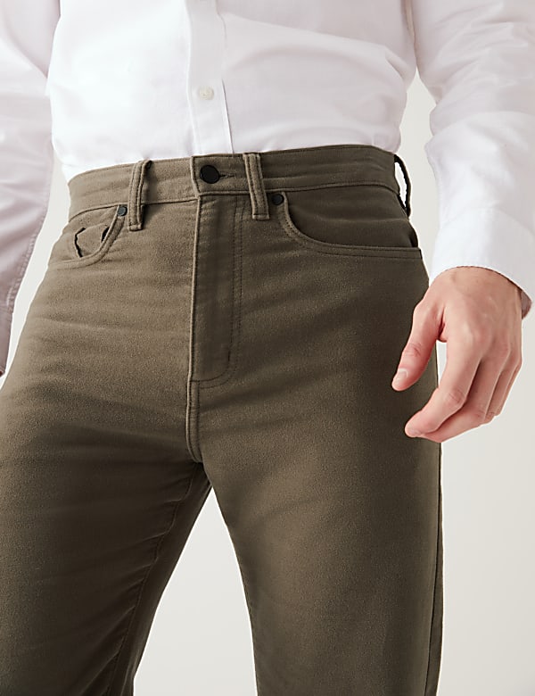 Regular Fit Moleskin Trousers