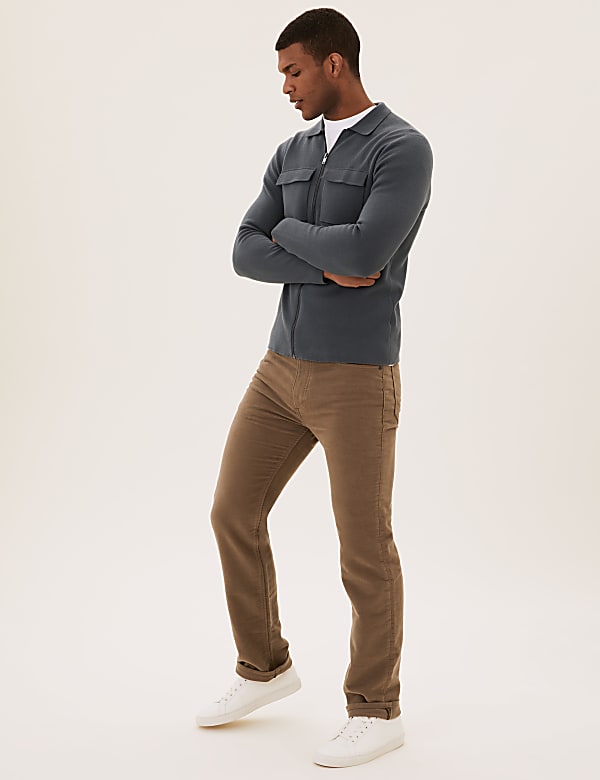 Pure Cotton Plain Regular Fit Trouser