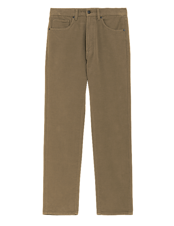 Pure Cotton Plain Regular Fit Trouser