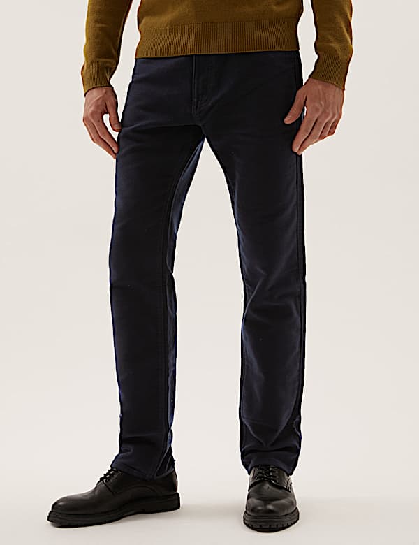 Pure Cotton Plain Regular Fit Trouser