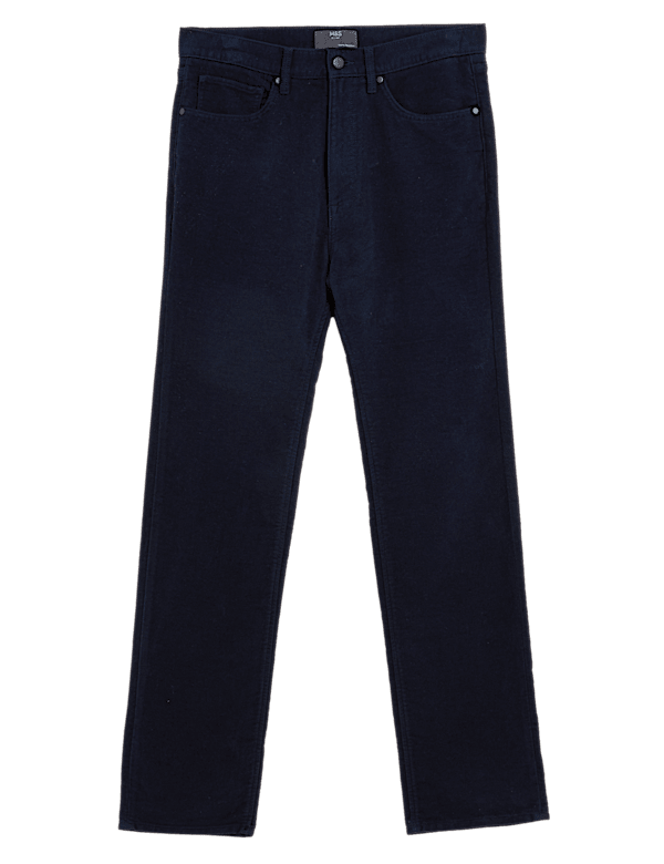 Pure Cotton Plain Regular Fit Trouser