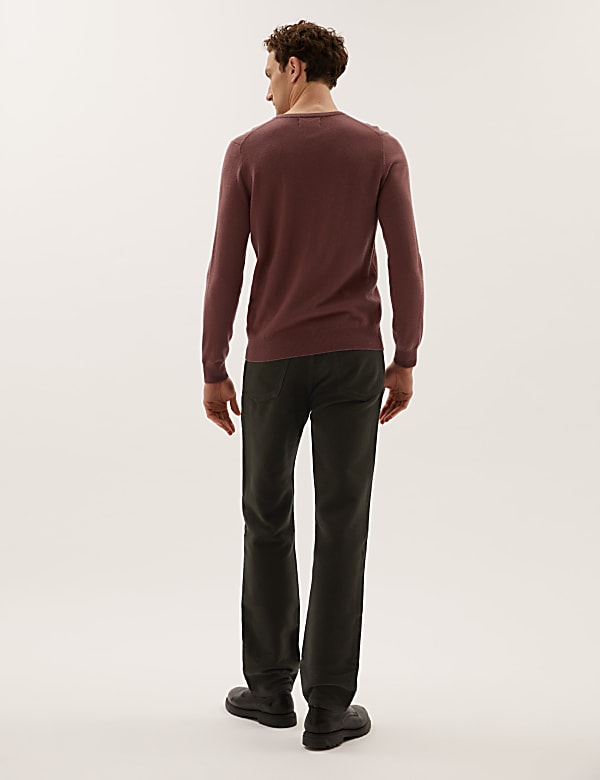 Pure Cotton Plain Regular Fit Trouser