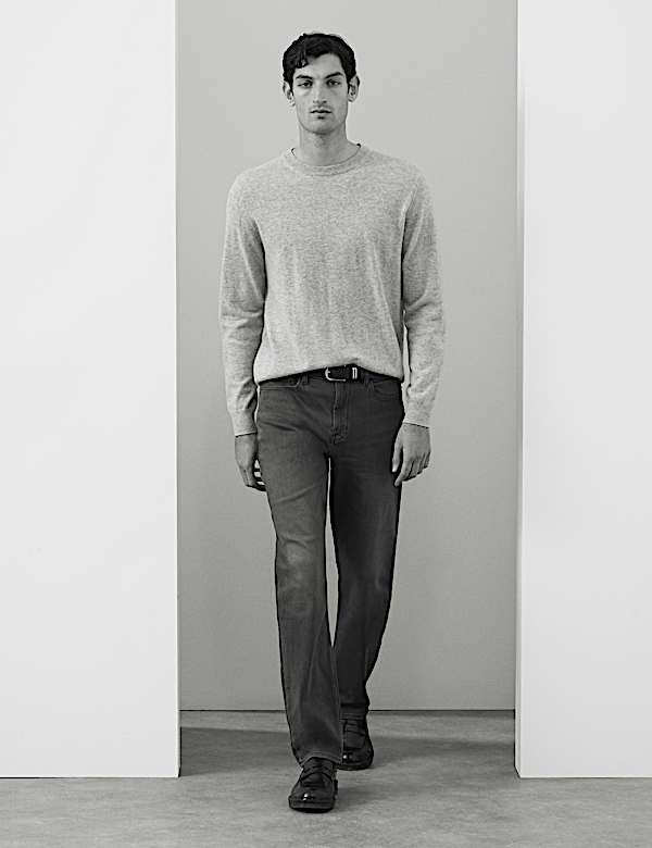 Italiaanse, zachte jeans met rechte pasvorm - NL