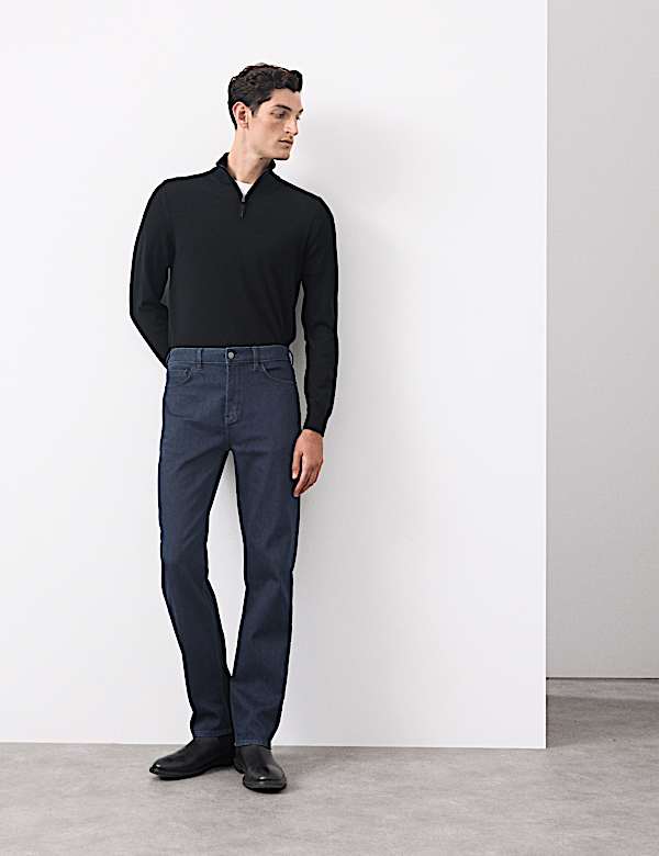 Italian Soft Touch Straight Fit Jeans - IT