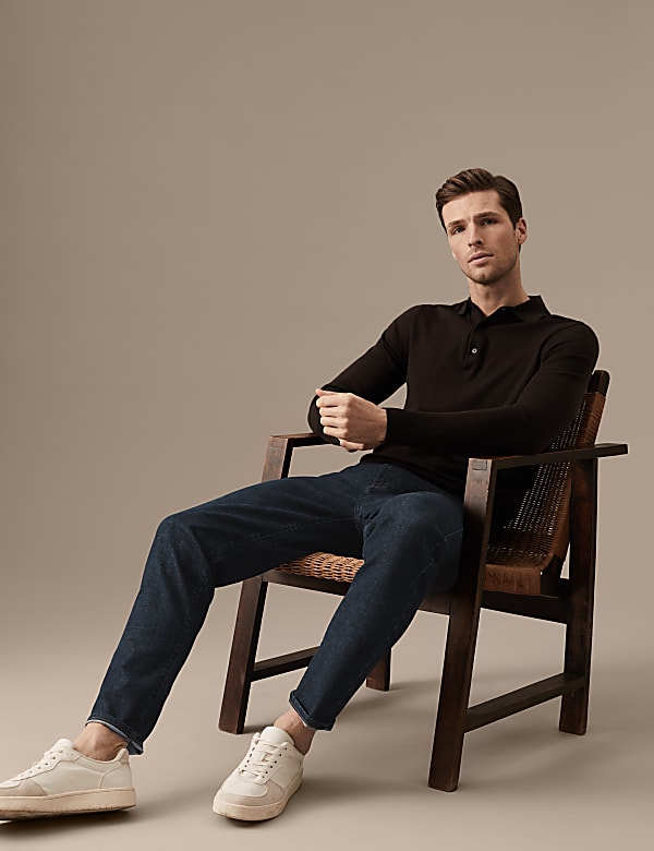 Buy Tapered Fit Stretch Jeans at Marks Spencer
