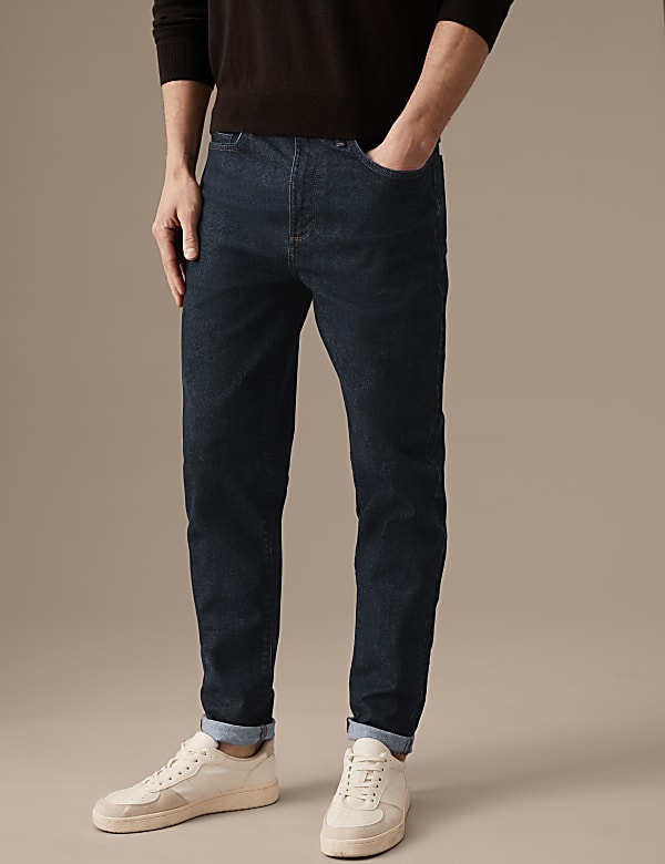 Tapered Fit Stretch Jeans