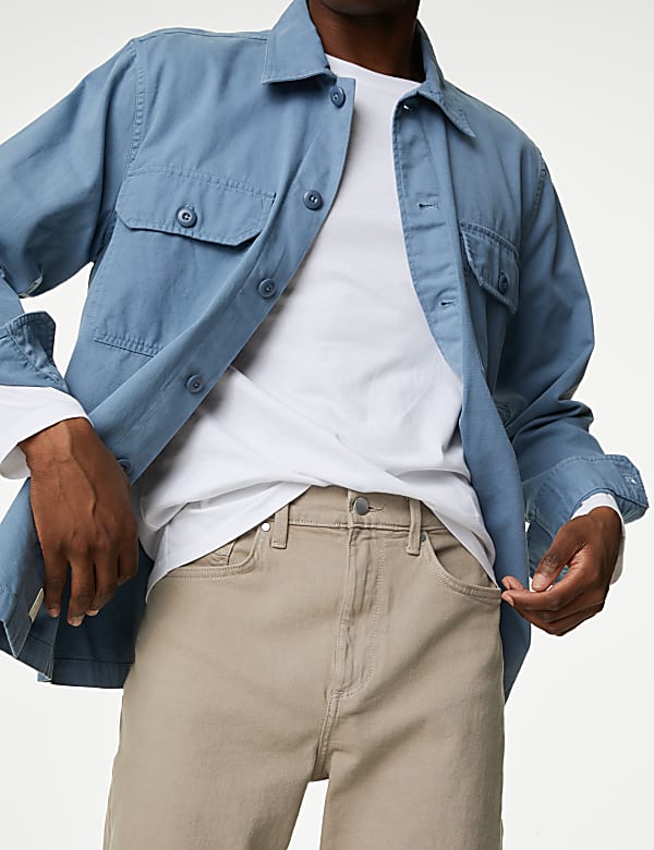 Tapered Fit Stretch Jeans