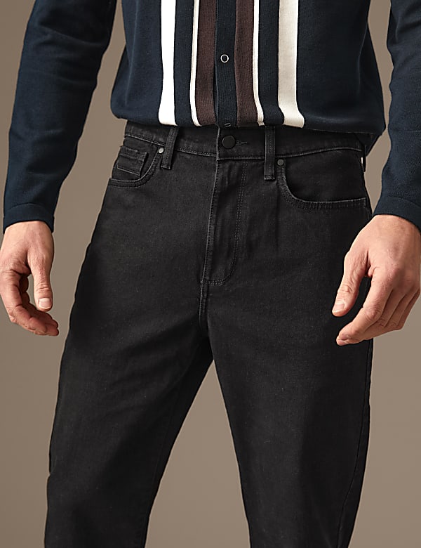 Tapered Fit Stretch Jeans
