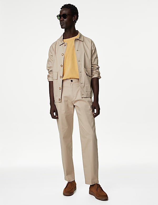 Walton Twin Pleat Herringbone Chinos - US
