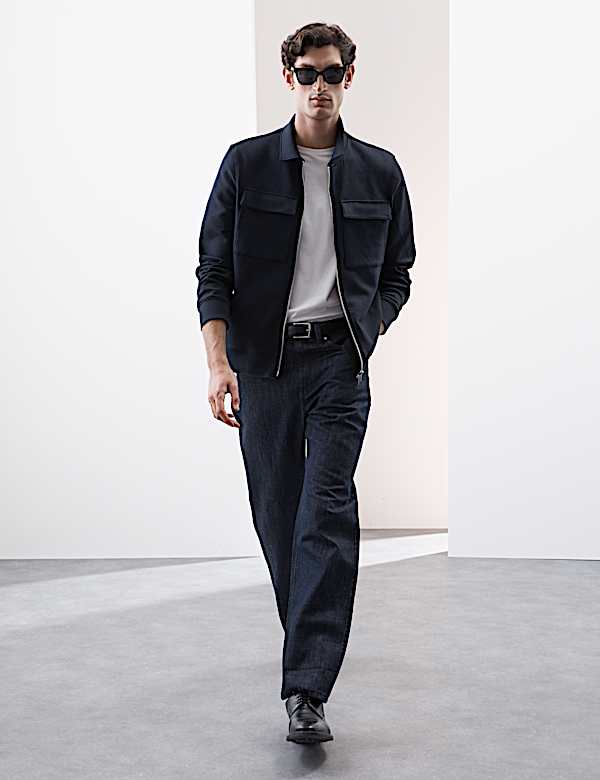 Loose Fit Lightweight Linen Blend Jeans - JE