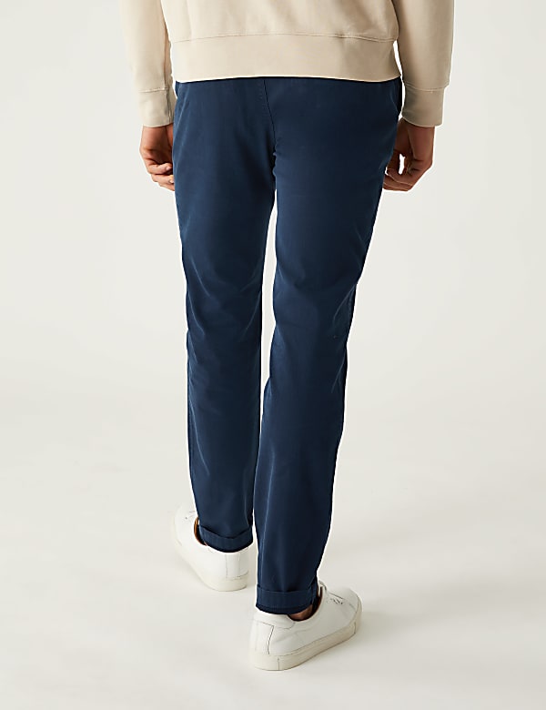 Slim Fit Textured Stretch Trousers