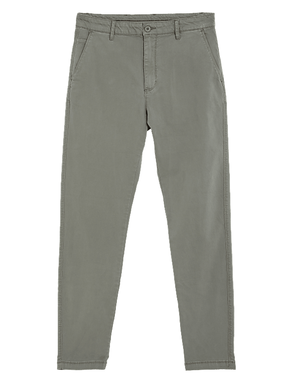 Slim Fit Textured Stretch Trousers