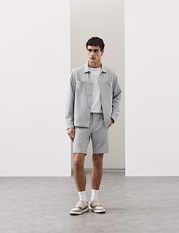 Smart Seersucker Stretch Shorts - US