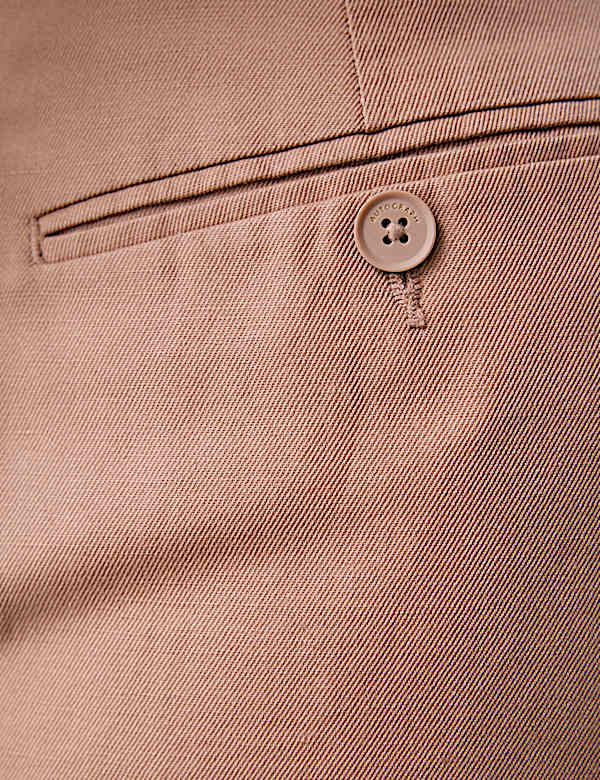 Cotton Linen Blend Single Pleat Shorts - AL