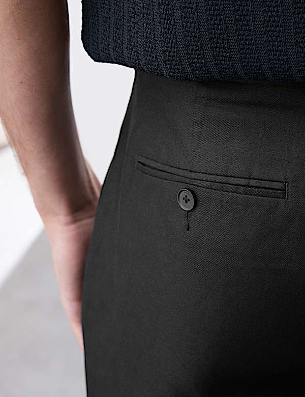 Cotton Linen Blend Single Pleat Shorts - DK