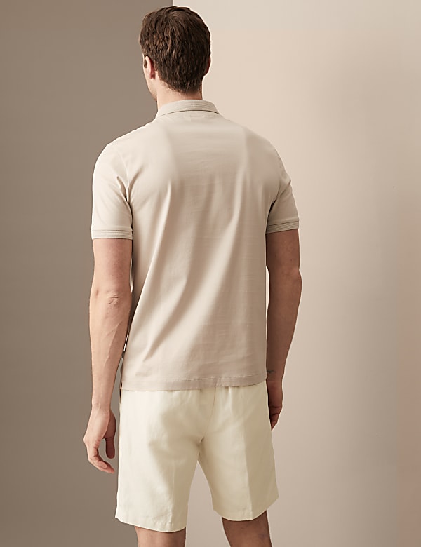 Cotton Linen Elasticated Waist Chino Shorts