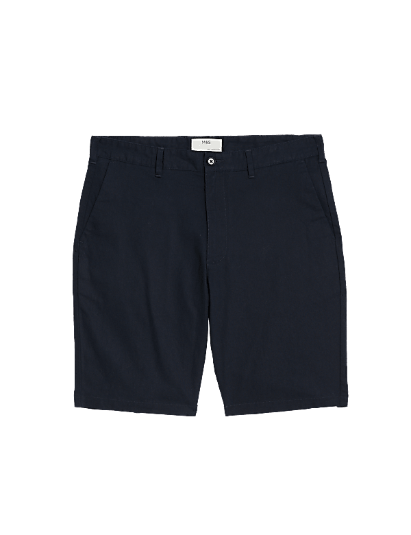 Linen Mix Plain Regular Fit Shorts
